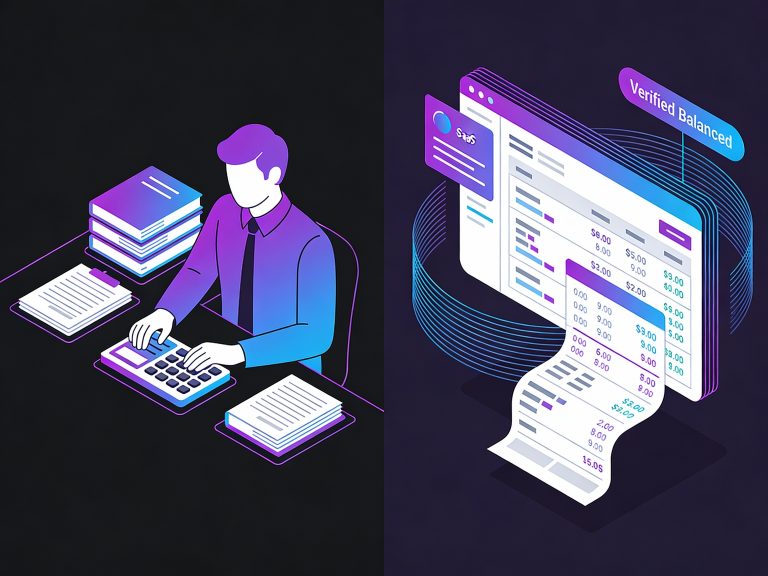 Bookkeeper using DeepL AI workflow to translate complex financial reports accurately with preserved formatting - RoleFlows Guide.